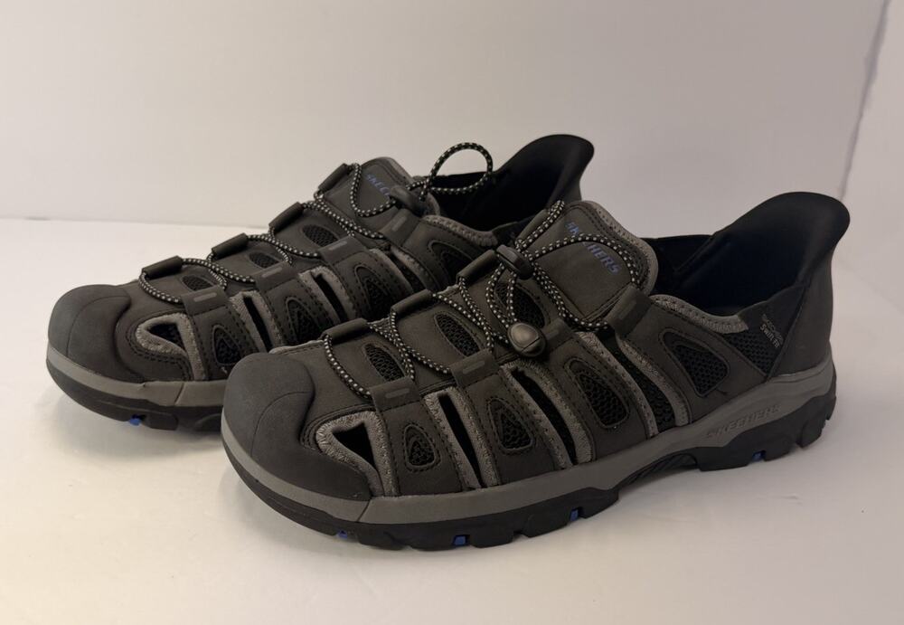 Skechers Men's Slip Ins RF Tresmen Norvick Fisherman Sandals Gray Size 9 US
